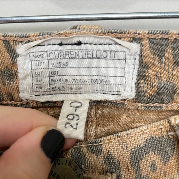 Current/Elliot Stiletto Camel Leopard Skinny Jeans Printed 29 - Picture 5 of 11